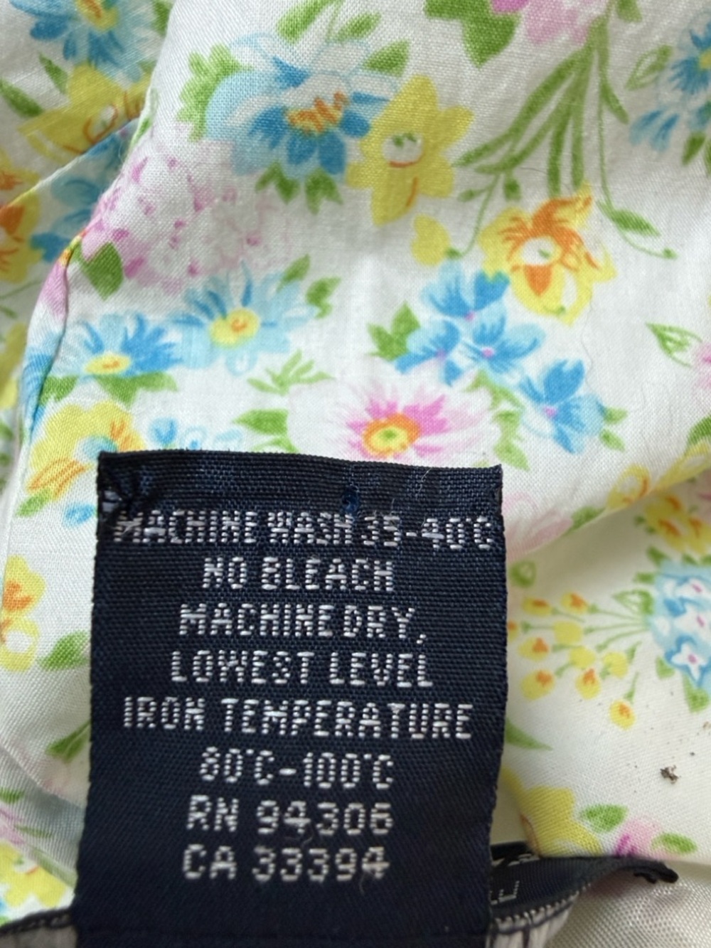 Vtg Ralph Lauren 90's Sleeveless Cotton Floral Sheath Dress Sz 14 Lined Washable - Picture 10 of 11